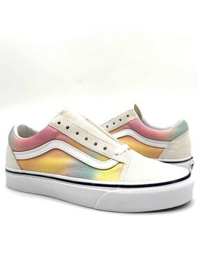 Women's Old Skool Vans - Cream/ Pink/Yellow